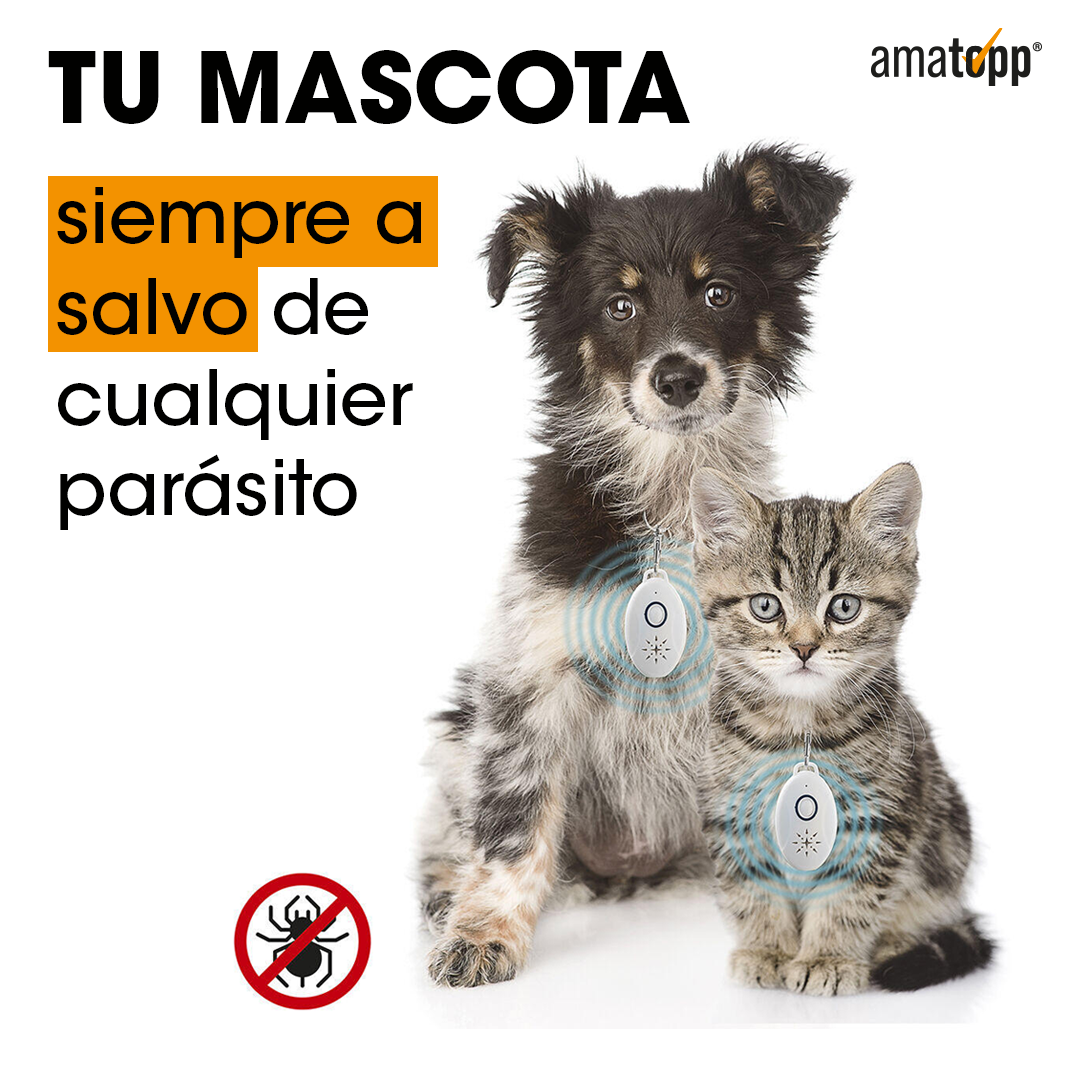 Antiparásitos por Ultrasonidos Recargable para Mascotas