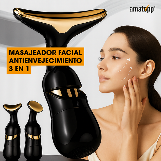 Masajeador Facial antienvejecimiento 3 en 1