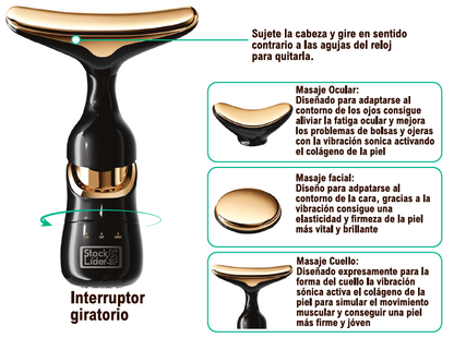 Masajeador Facial antienvejecimiento 3 en 1